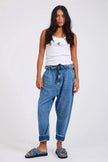 One Teaspoon Outcasts Low Waist Drop Crotch Harem Denim Jeans - Bright Blue