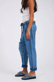 One Teaspoon Outcasts Low Waist Drop Crotch Harem Denim Jeans - Bright Blue