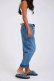 One Teaspoon Outcasts Low Waist Drop Crotch Harem Denim Jeans - Bright Blue