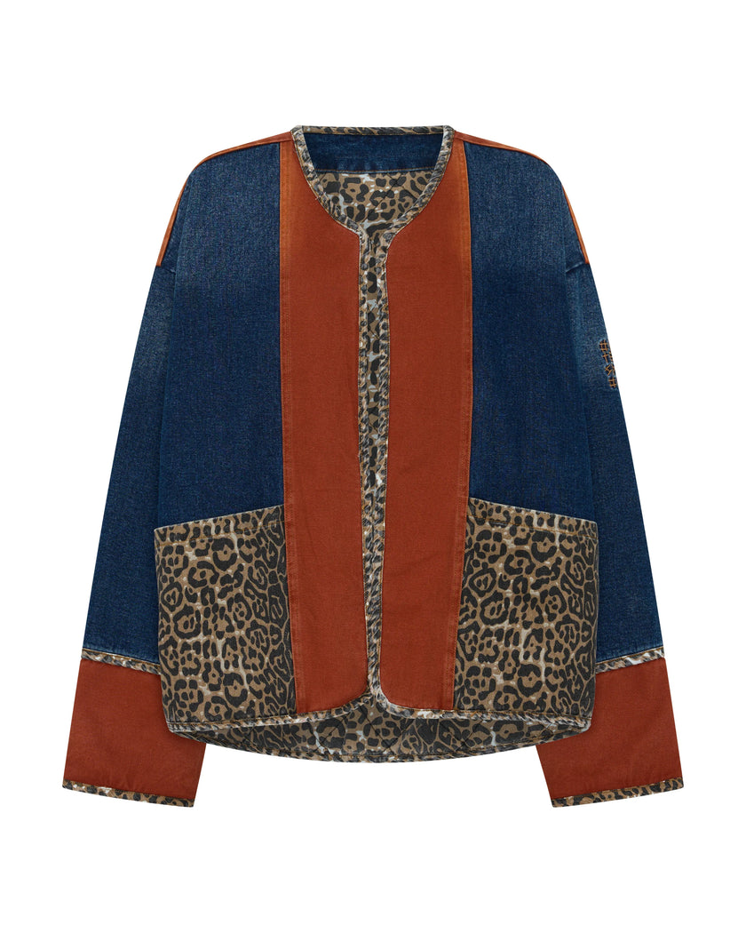 One Teaspoon Bang Bang Reversible Blocked Demin Wadded Jacket