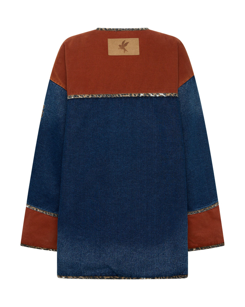 One Teaspoon Bang Bang Reversible Blocked Demin Wadded Jacket