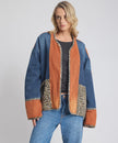 One Teaspoon Bang Bang Reversible Blocked Demin Wadded Jacket