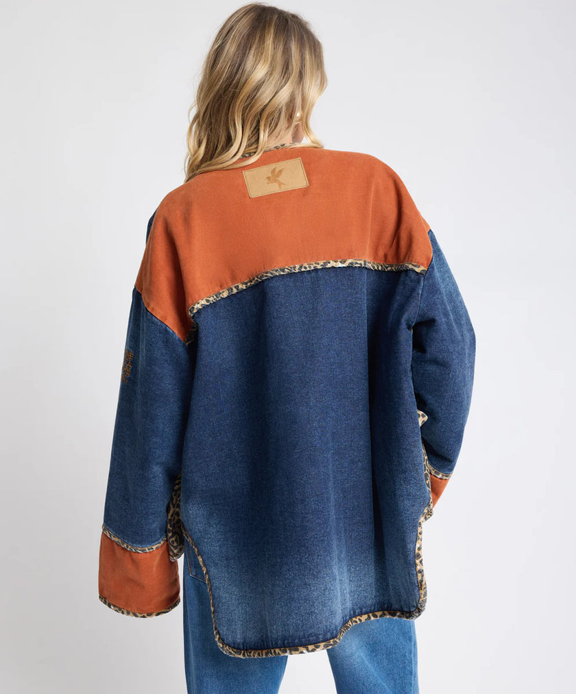 One Teaspoon Bang Bang Reversible Blocked Demin Wadded Jacket