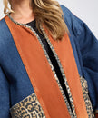 One Teaspoon Bang Bang Reversible Blocked Demin Wadded Jacket