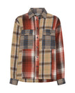 One Teaspoon Essential Patchwork Flannel Shirt - Natural