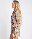 One Teaspoon Essential Patchwork Flannel Shirt - Natural
