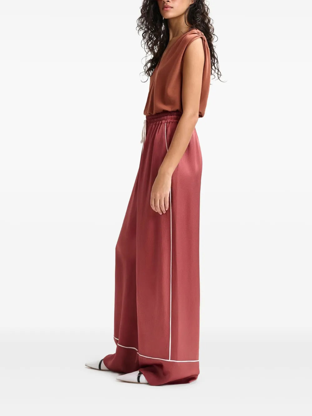 Essentiel Antwerp Hontgomery Wide Leg Pants - Terracotta