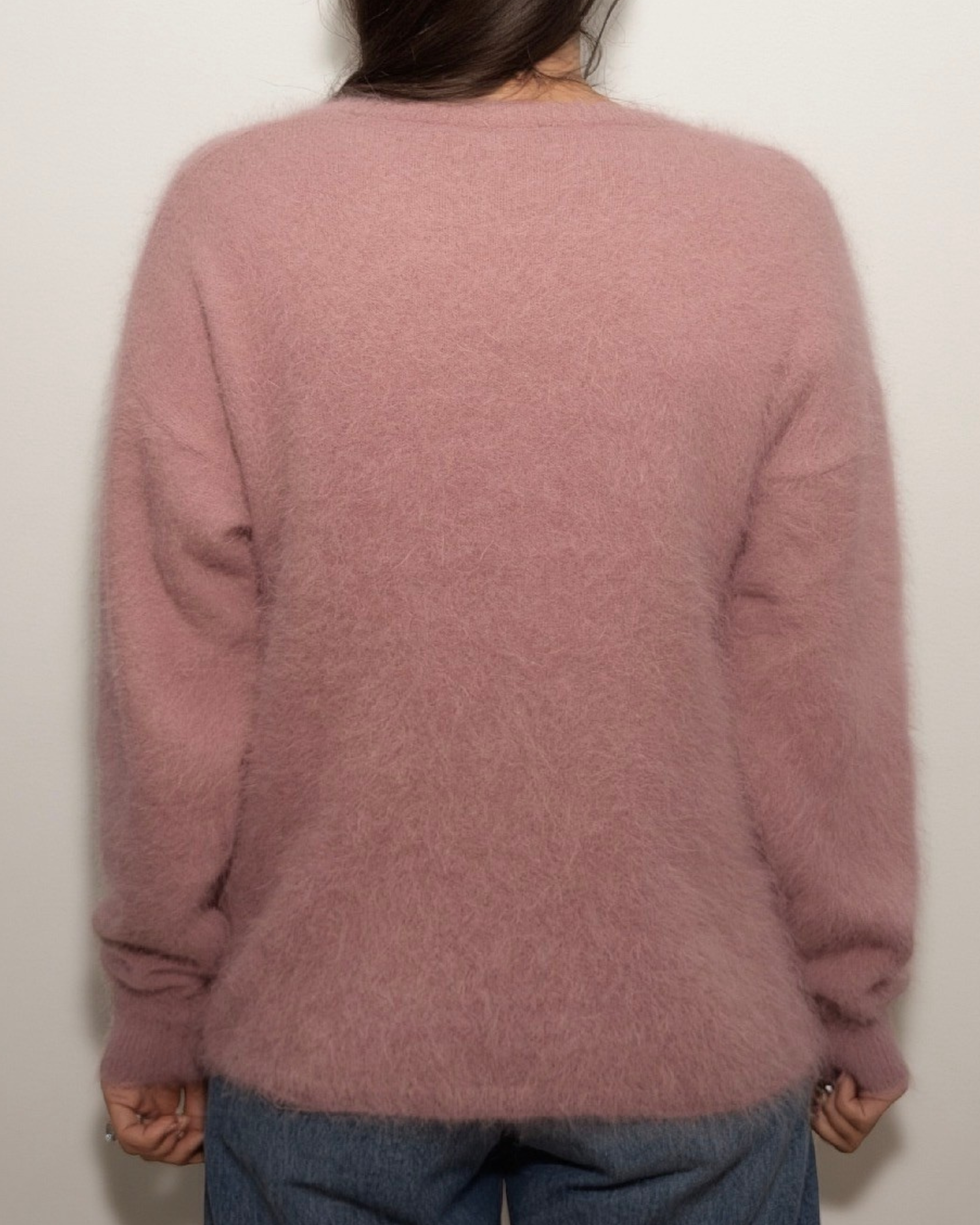 HONEY L/S V Neck Cashmere Knit - Dark Mulberry