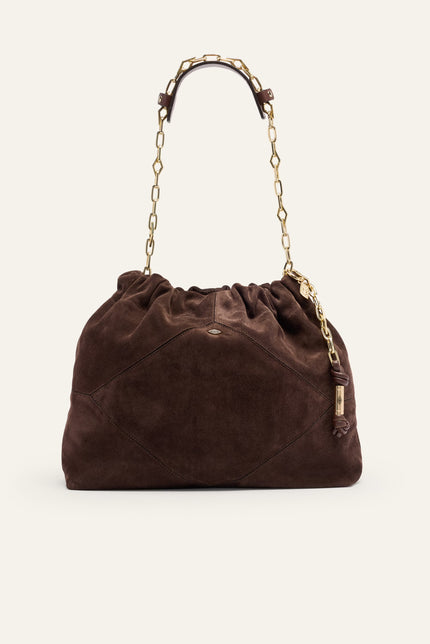 BA&SH June Tote Suede - Chocolate