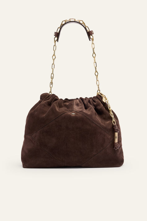 BA&SH June Tote Suede - Chocolate