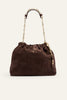 BA&SH June Tote Suede - Chocolate