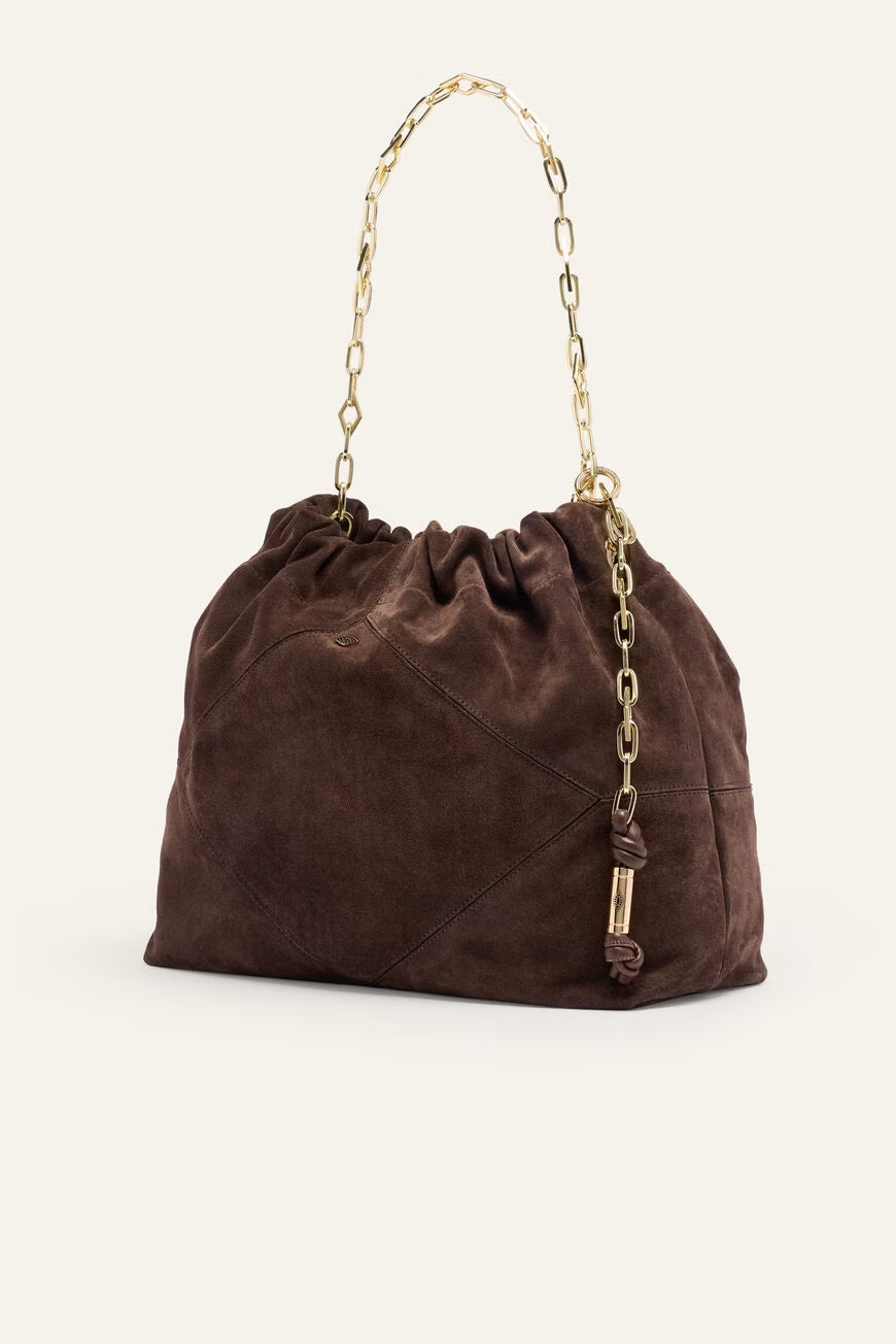 BA&SH June Tote Suede - Chocolate