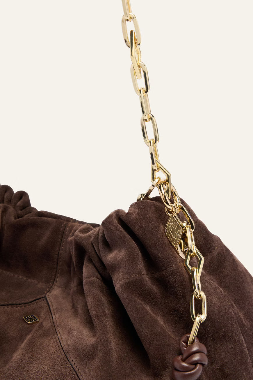 BA&SH June Tote Suede - Chocolate