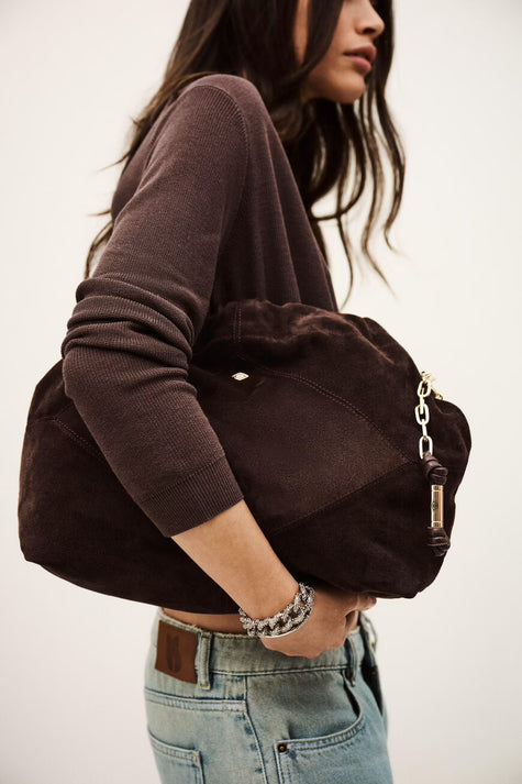 BA&SH June Tote Suede - Chocolate