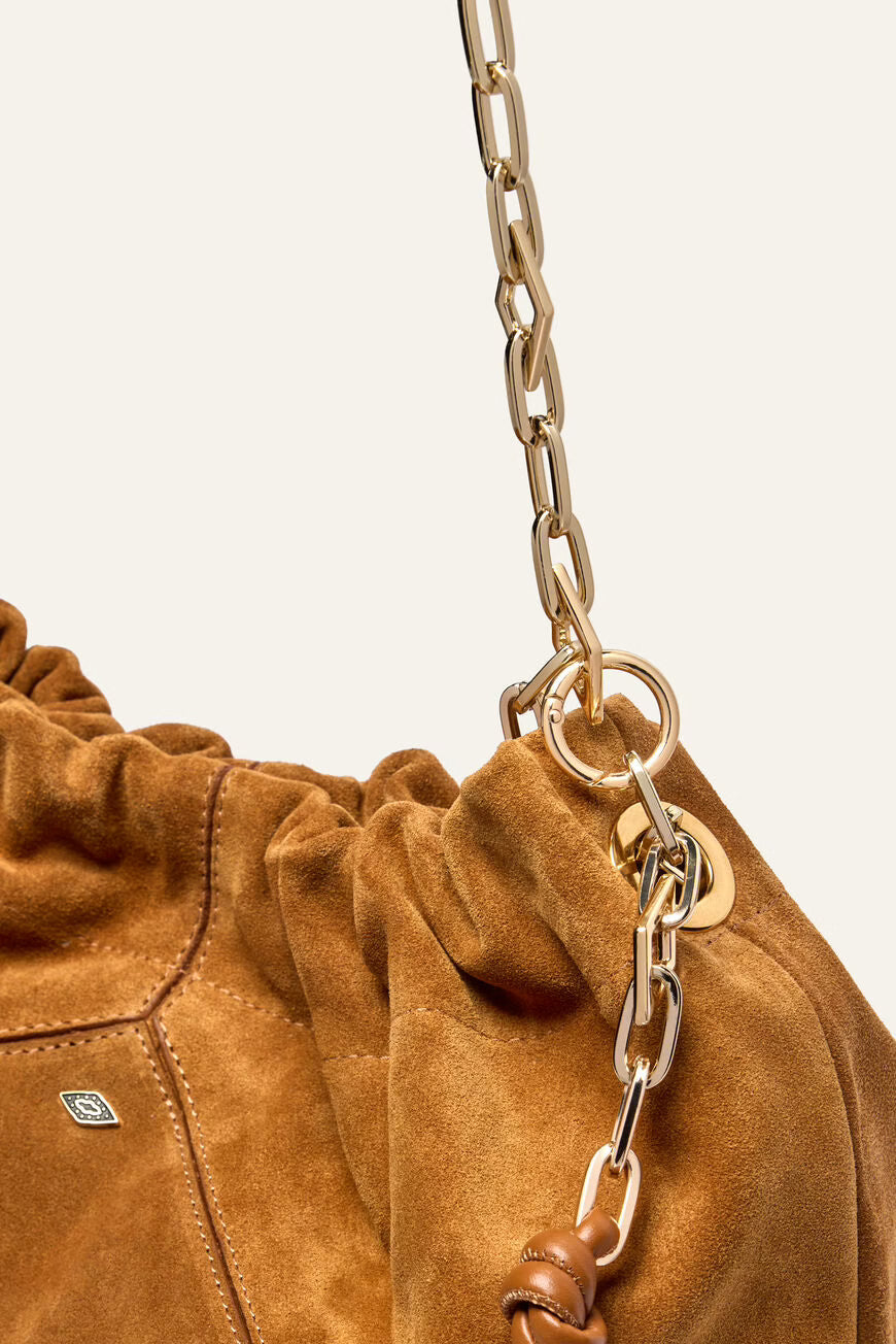 BA&SH June Tote Suede - Cognac