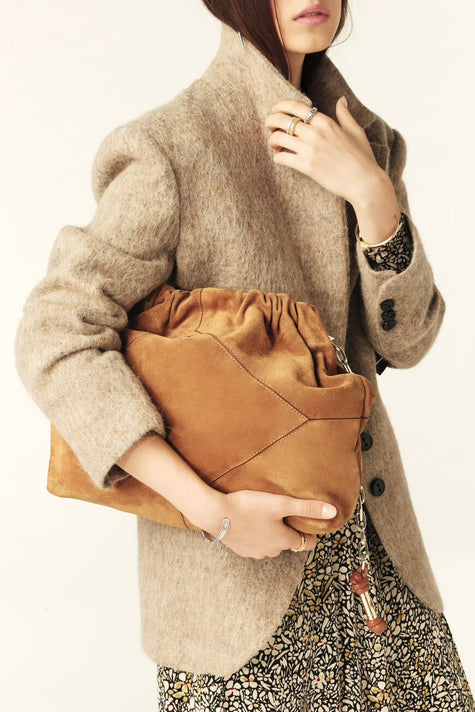 BA&SH June Tote Suede - Cognac