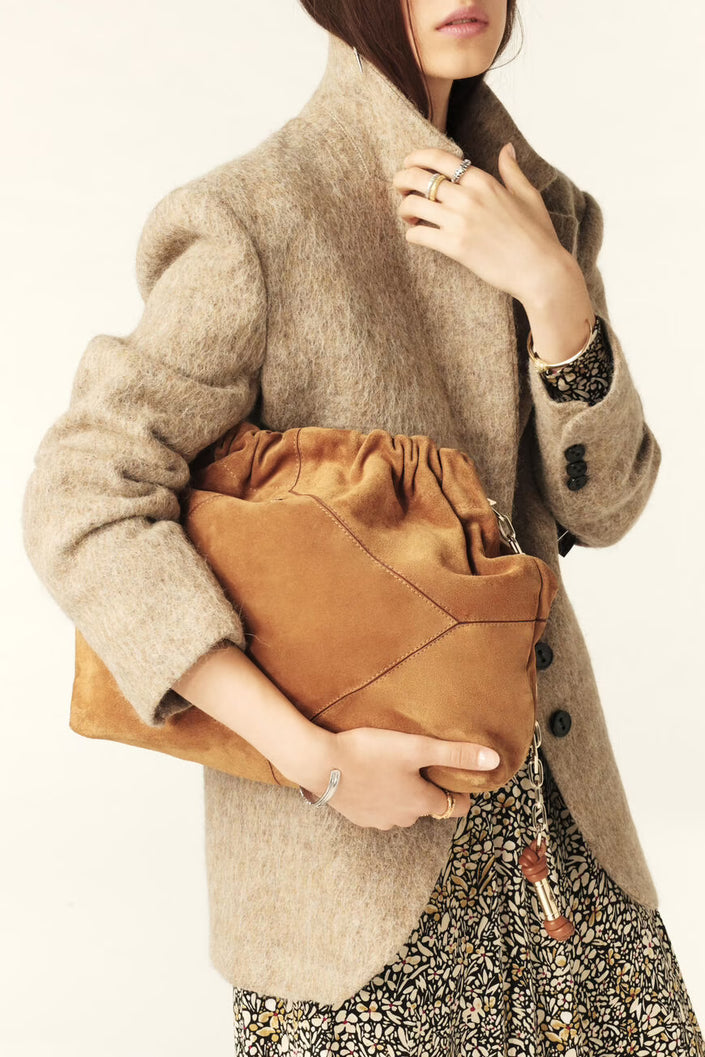 BA&SH June Tote Suede - Cognac