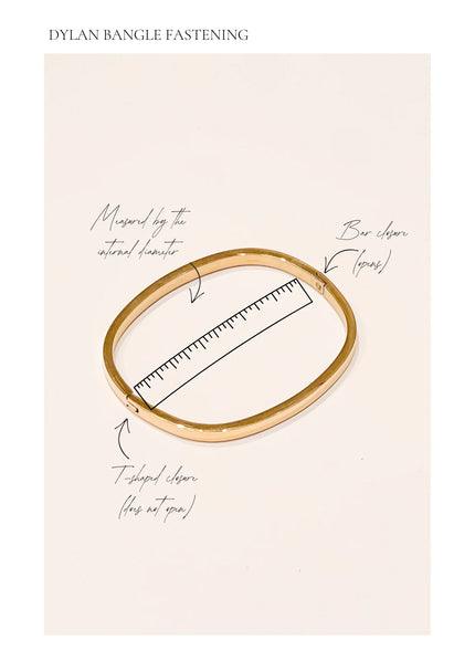 Porter Jewellery Dylan Bangle Gold - Celestial Clear