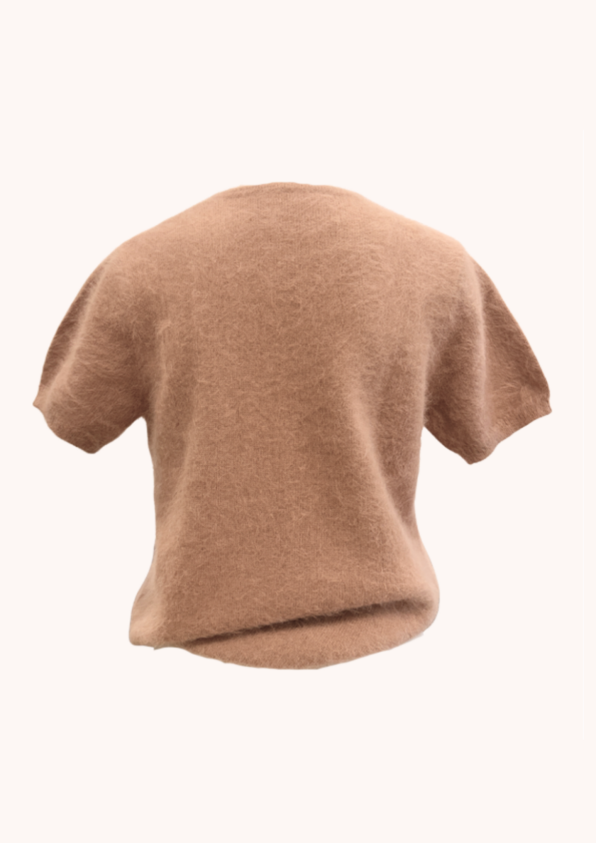 HONEY  SS Cashmere Crew Tee - Boujee Beige