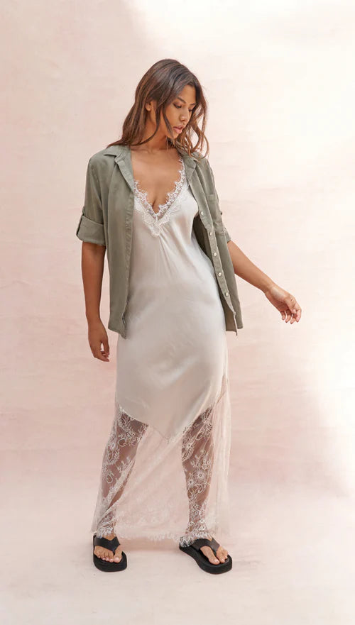 Charli Solange Slip Dress - Moonbeam