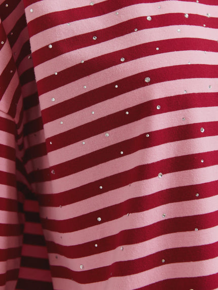 Essentiel Antwerp Joste T-Shirt - Blush/Burgandy