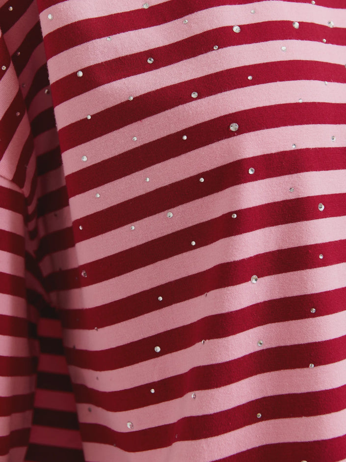 Essentiel Antwerp Joste T-Shirt - Blush/Burgandy