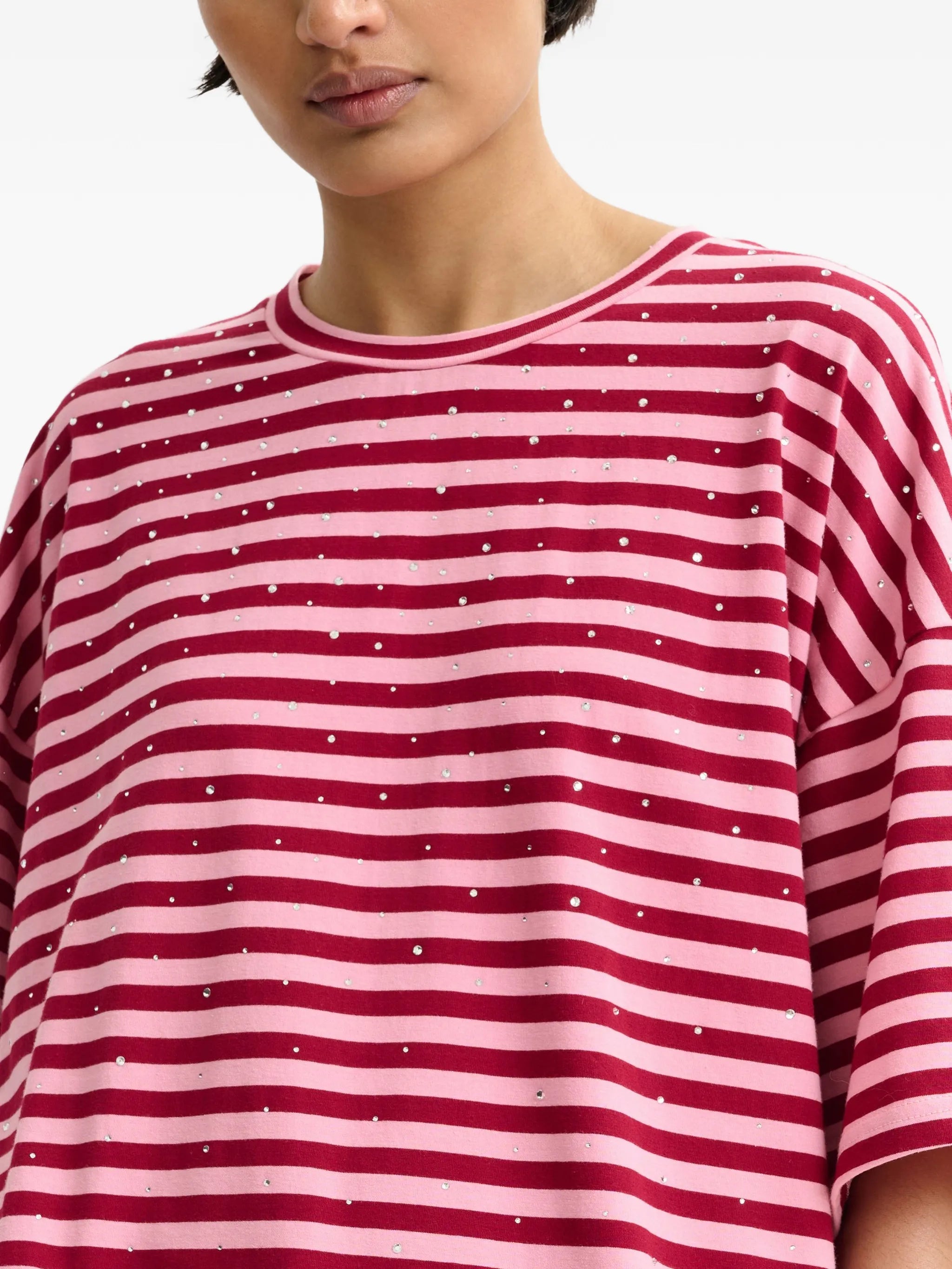Essentiel Antwerp Joste T-Shirt - Blush/Burgandy
