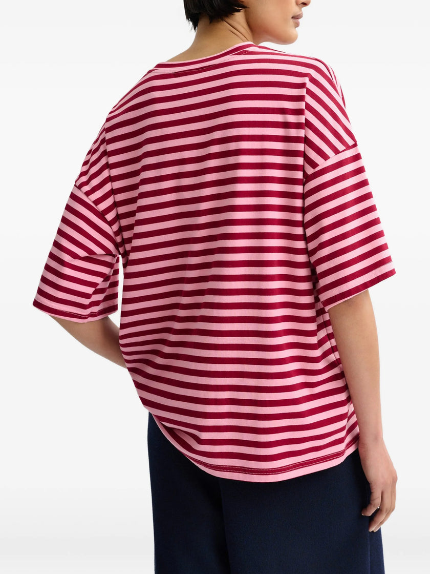 Essentiel Antwerp Joste T-Shirt - Blush/Burgandy