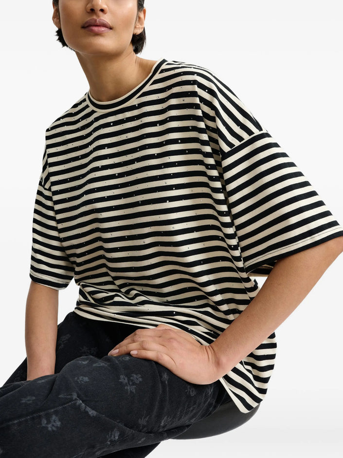 Essentiel Antwerp Joste T-Shirt - Black/Off White