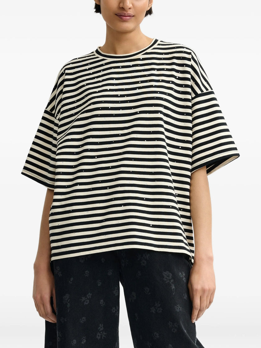Essentiel Antwerp Joste T-Shirt - Black/Off White