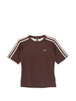 Ksubi - Porter SS Top Chocolate Pinstripe