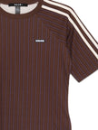 Ksubi - Porter SS Top Chocolate Pinstripe