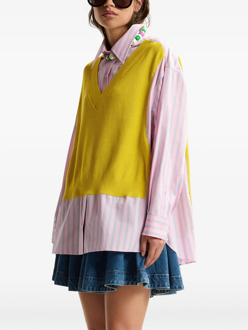 Essentiel Antwerp Jit Shirt - Lemon/Pink