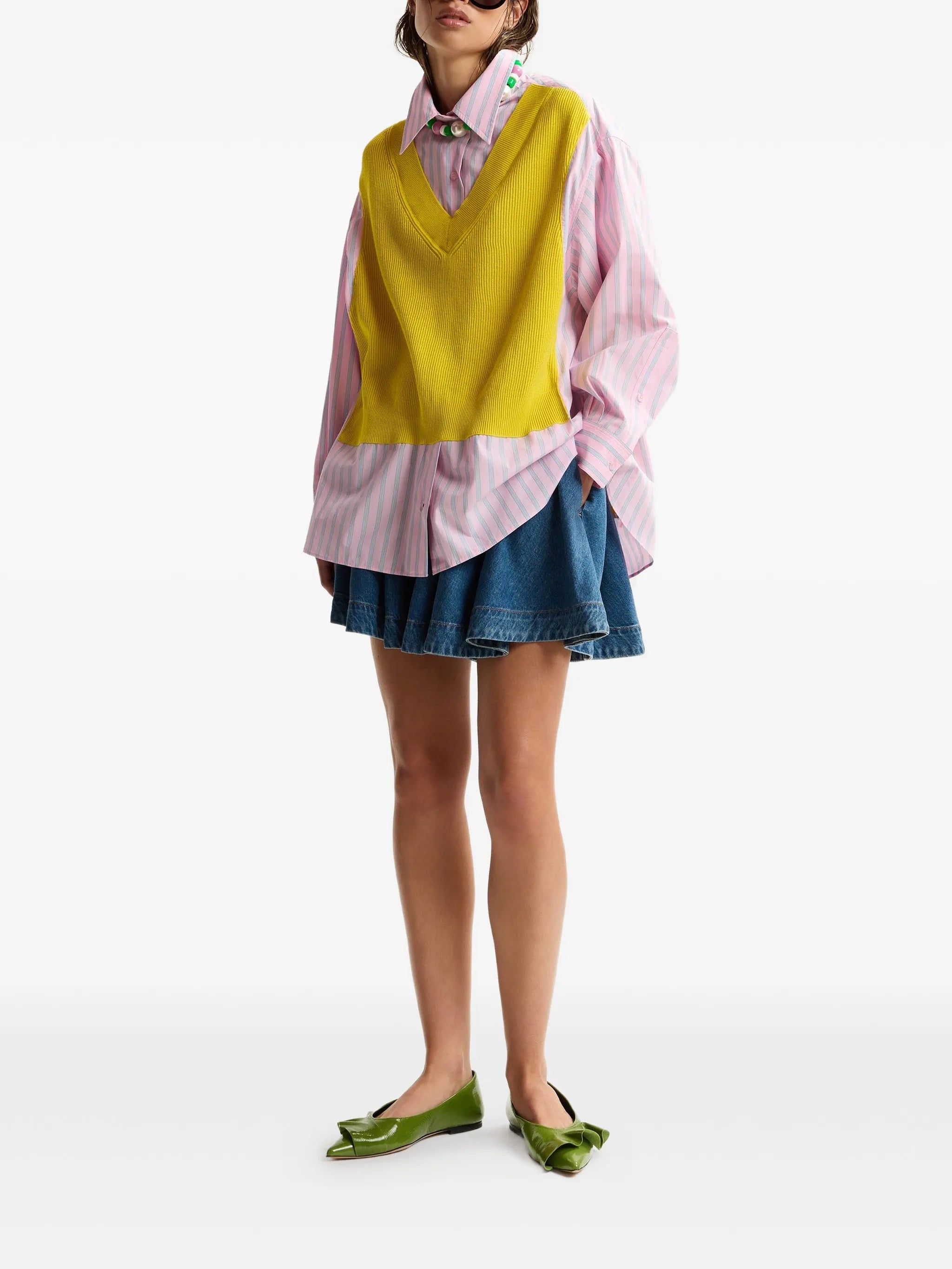 Essentiel Antwerp Jit Shirt - Lemon/Pink