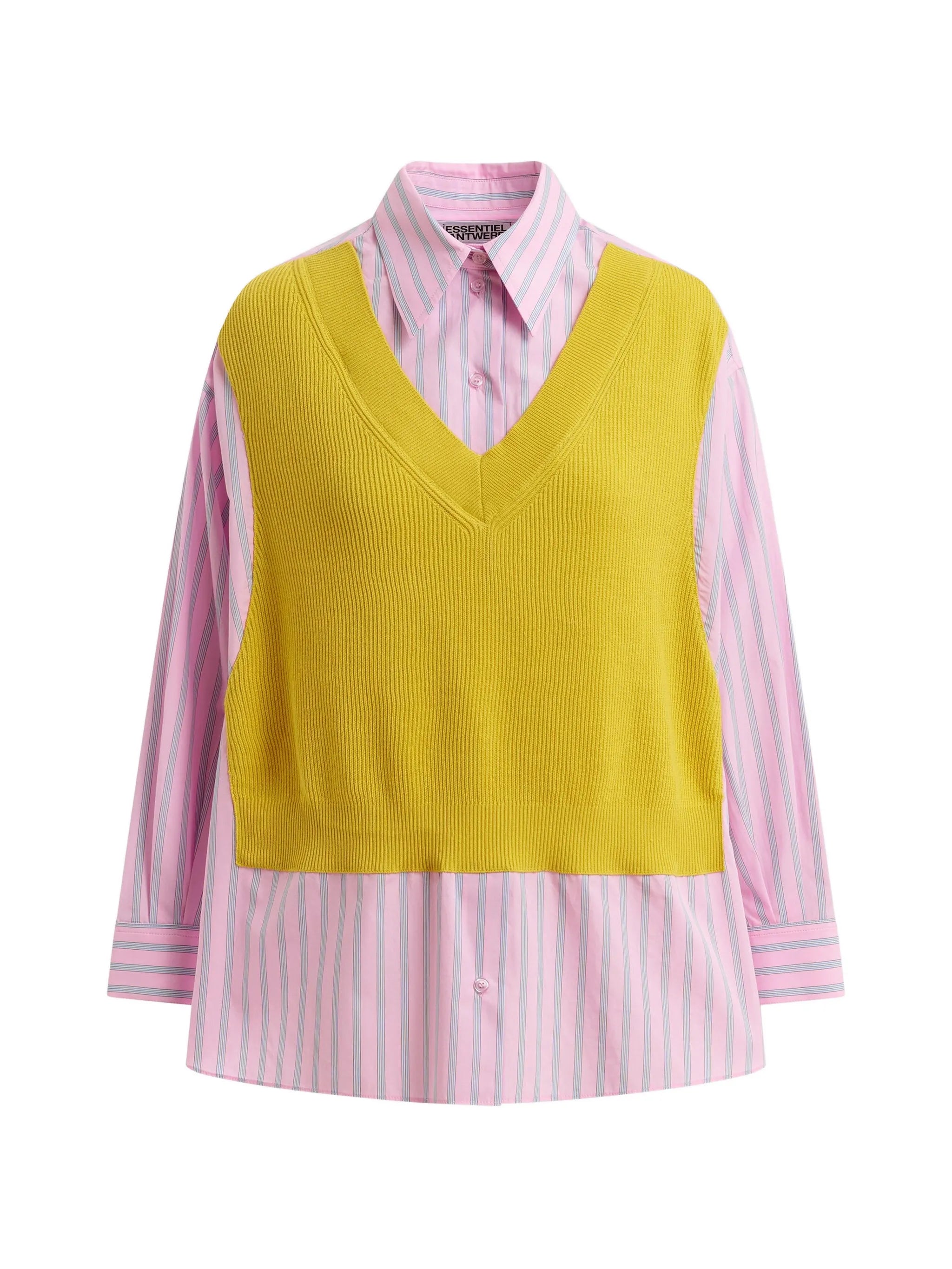 Essentiel Antwerp Jit Shirt - Lemon/Pink