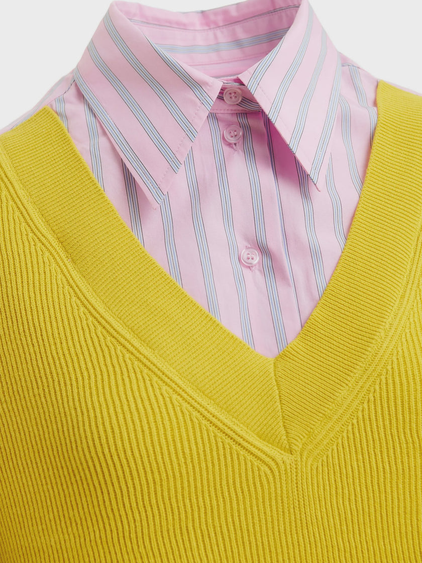 Essentiel Antwerp Jit Shirt - Lemon/Pink