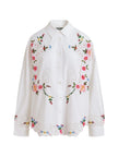 Essentiel Antwerp Jayme Embroidered Shirt - White