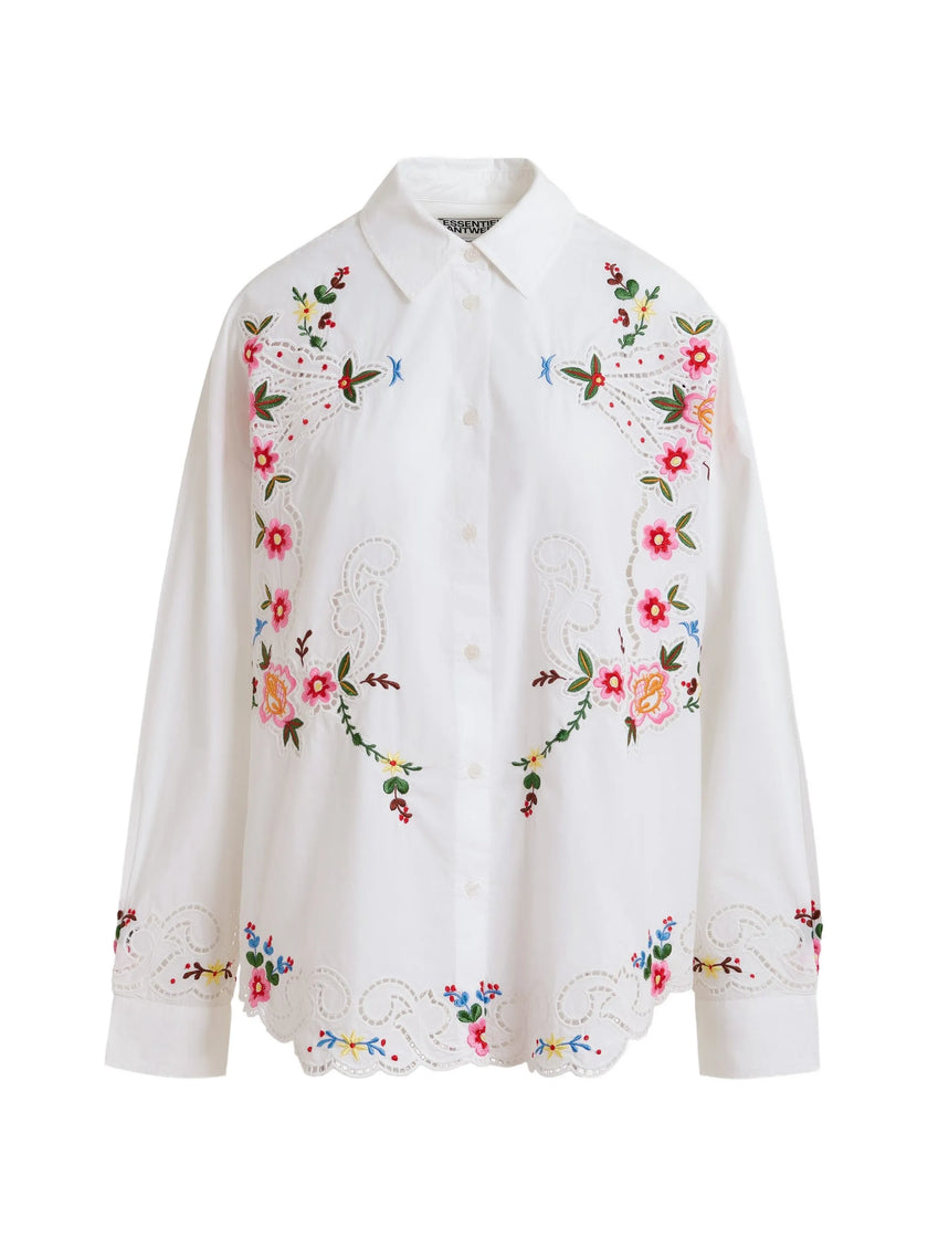 Essentiel Antwerp Jayme Embroidered Shirt - White