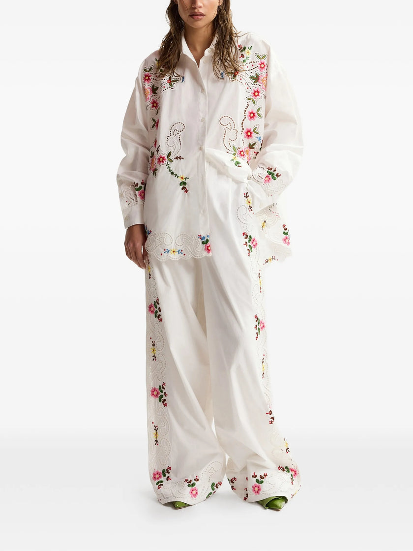 Essentiel Antwerp Jayme Embroidered Shirt - White