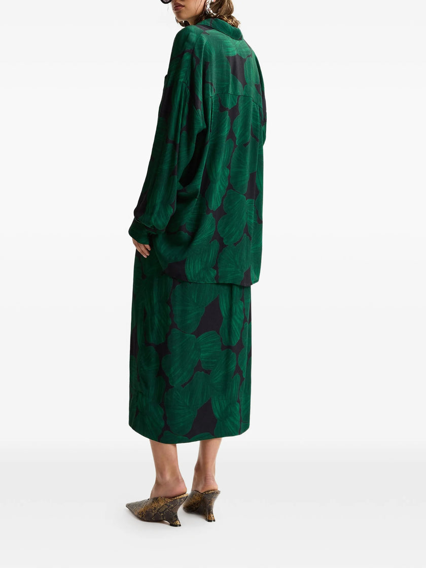 Essentiel Antwerp Kafta Shirt - Bottle Green