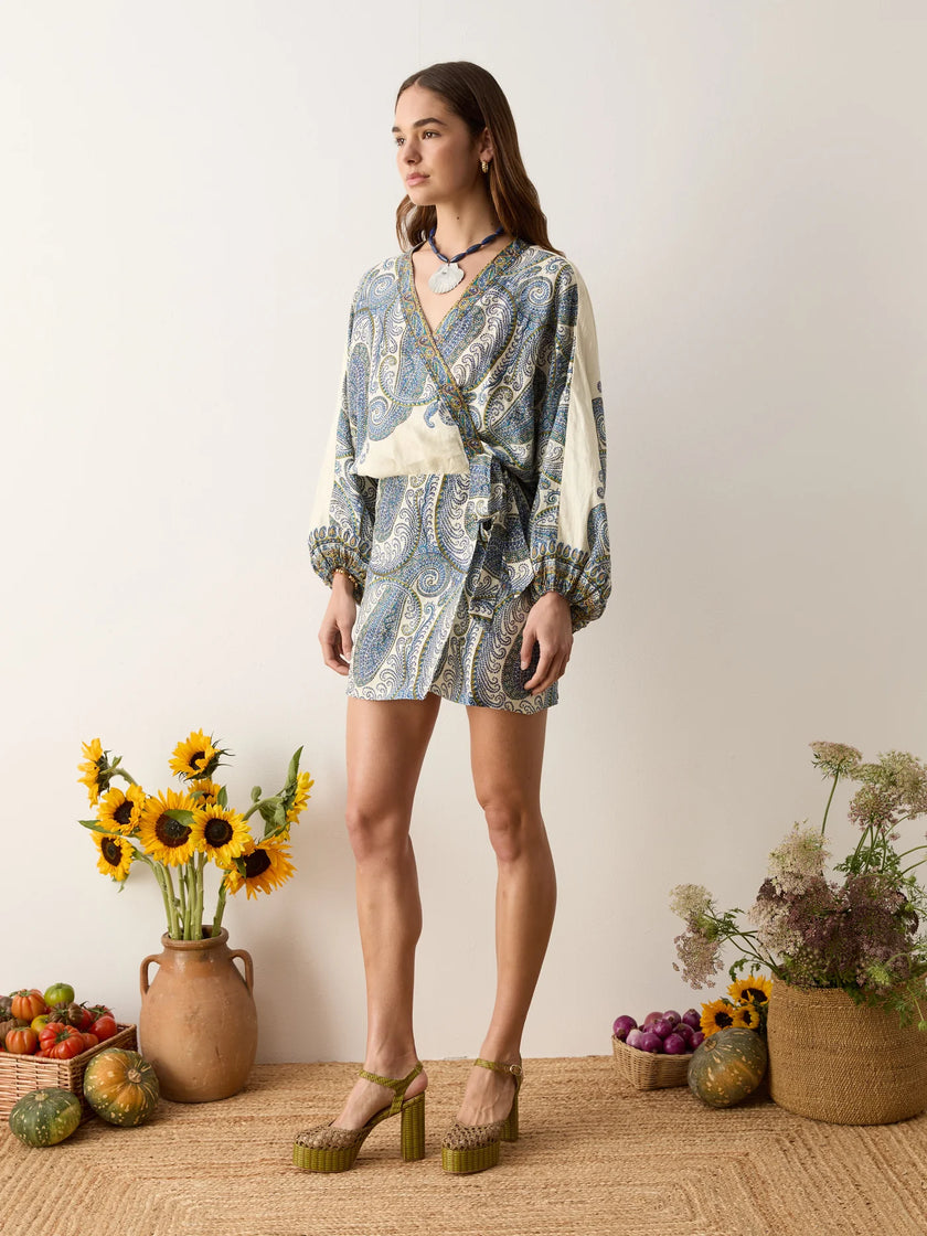 BOTEH Arcadia Paisley Mini Robe Dress