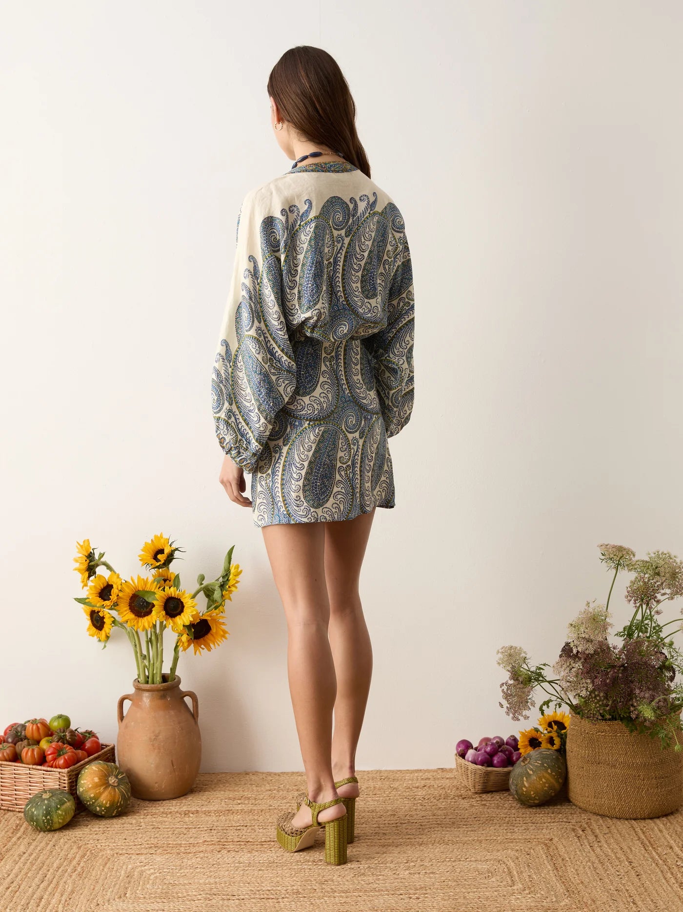 BOTEH Arcadia Paisley Mini Robe Dress