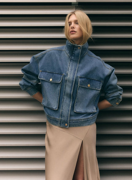 ESMAEE Terminal Denim Jacket - Blue Denim