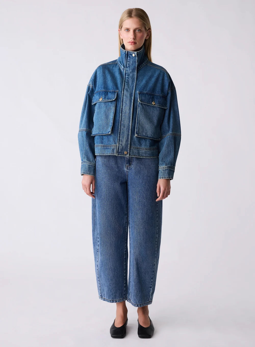ESMAEE Terminal Denim Jacket - Blue Denim
