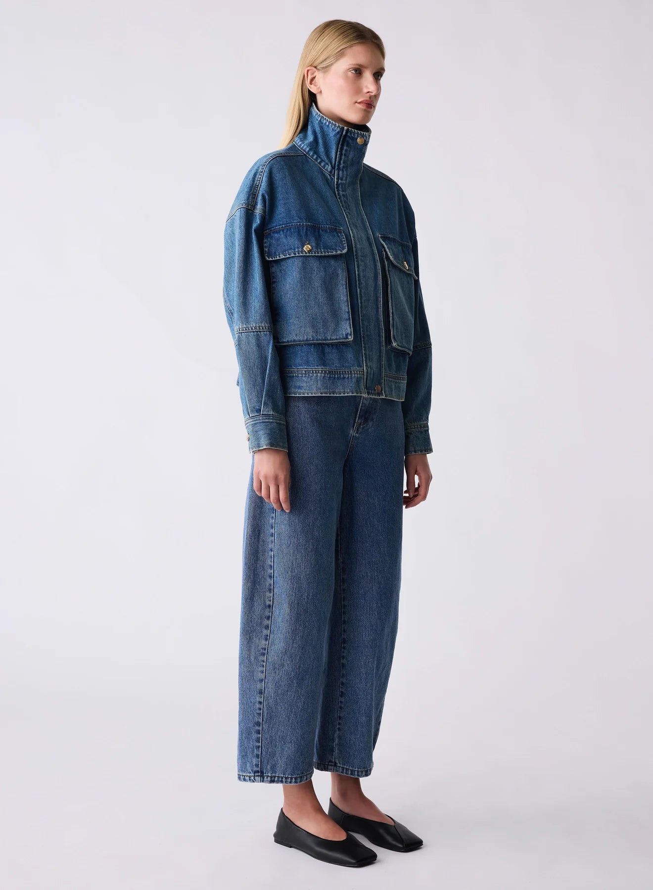 ESMAEE Terminal Denim Jacket - Blue Denim