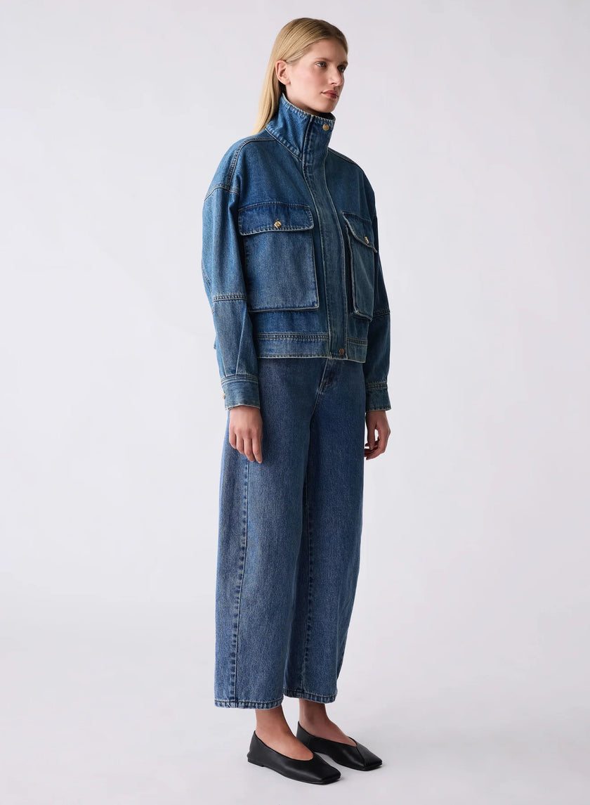 ESMAEE Terminal Denim Jacket - Blue Denim