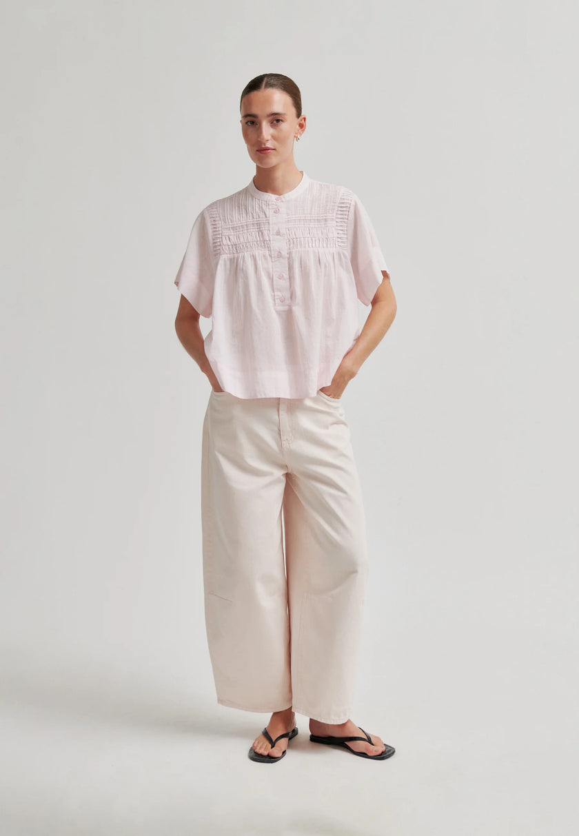 SECOND FEMALE - MAISE SS BLOUSE CRYSTAL PINK