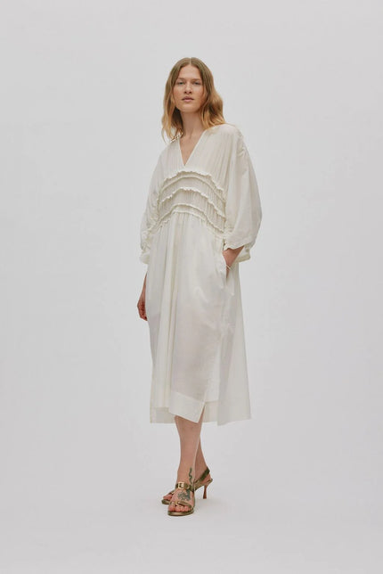 RABENS SALONER INA DRESS - CHALK