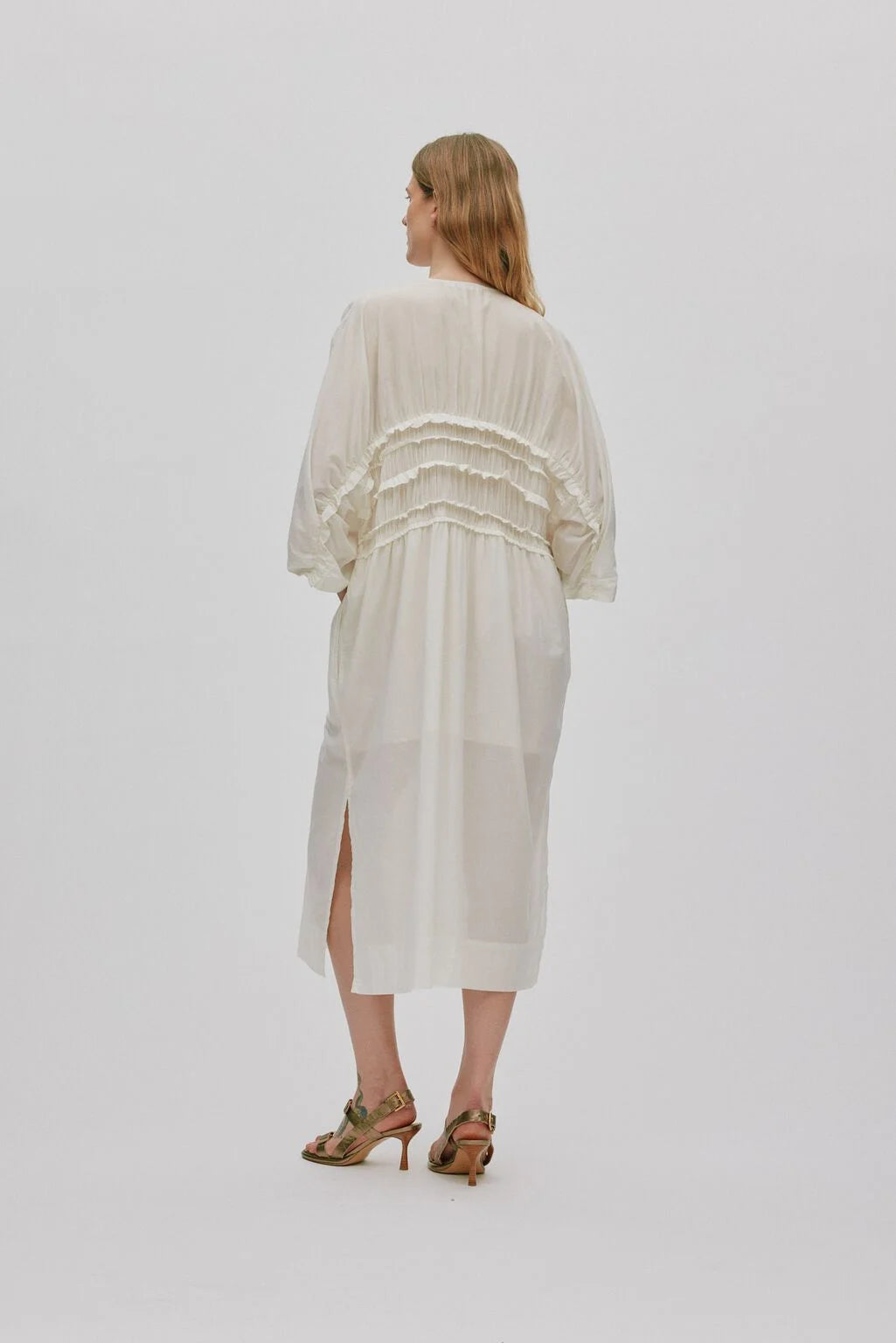 RABENS SALONER INA DRESS - CHALK