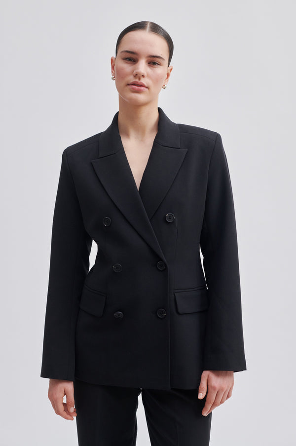 Second Female Evie Fitted Blazer - Black